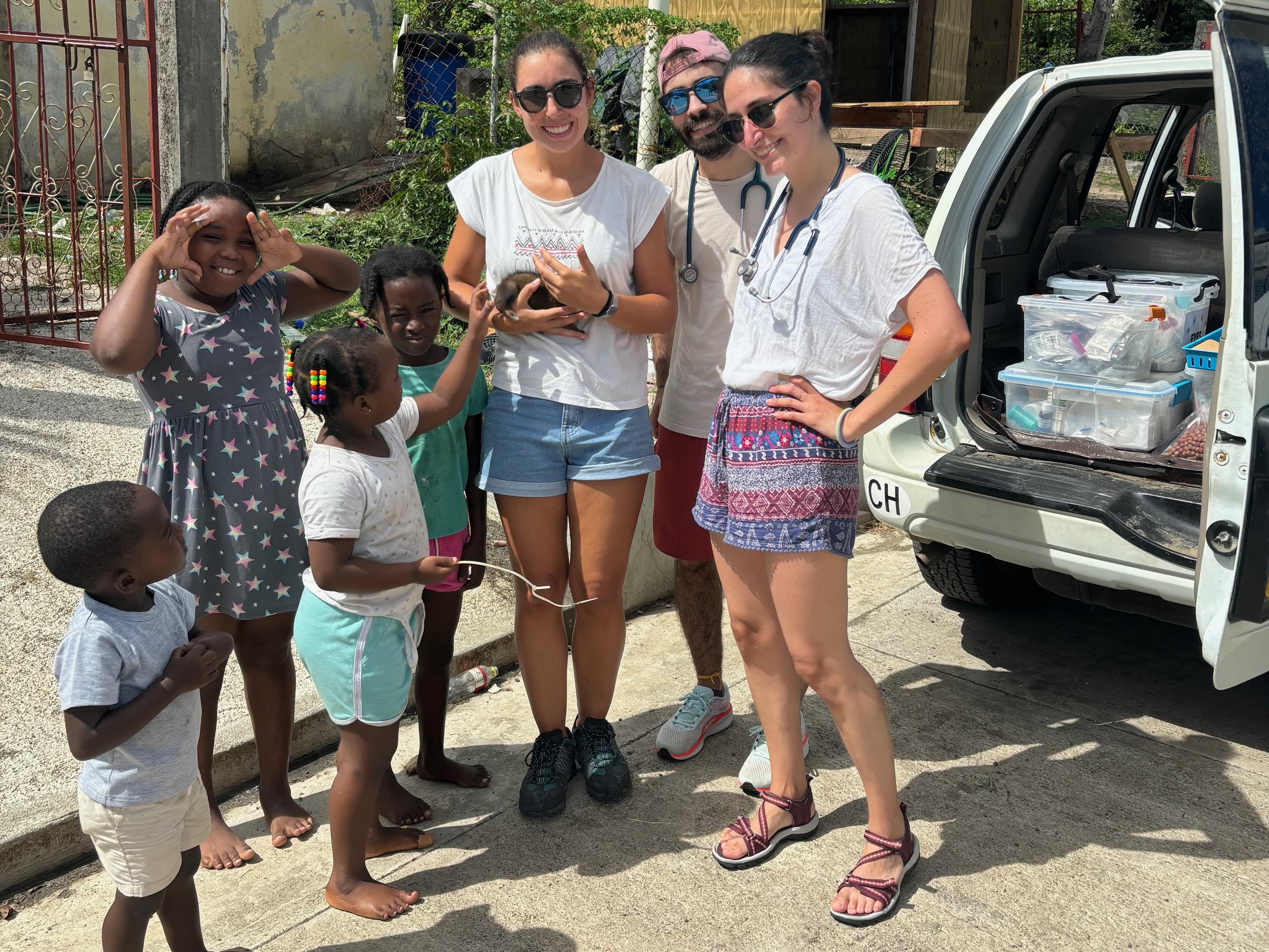 The CAH outreach team at a community clinic in Carriacou